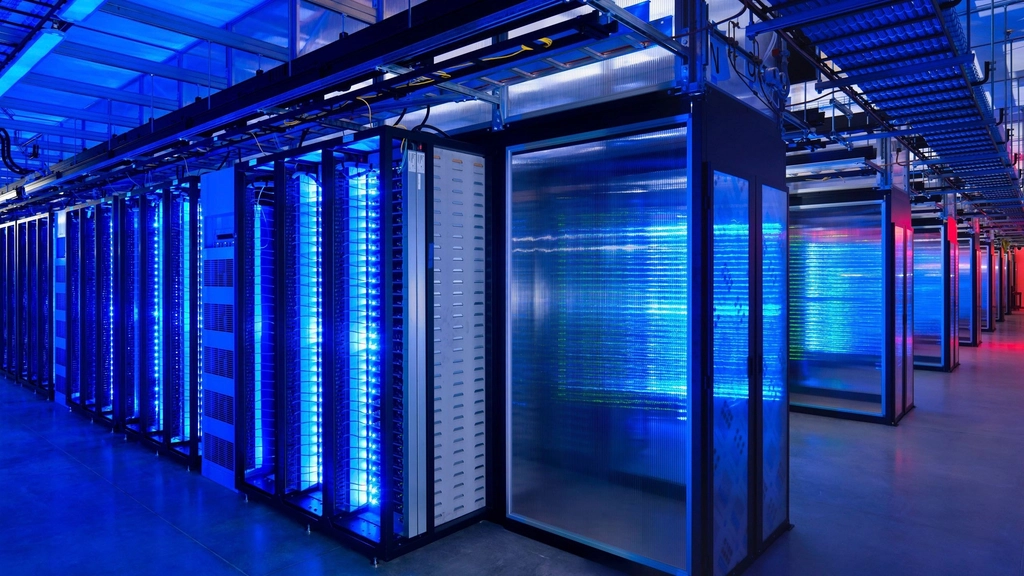 Server room in a data centre